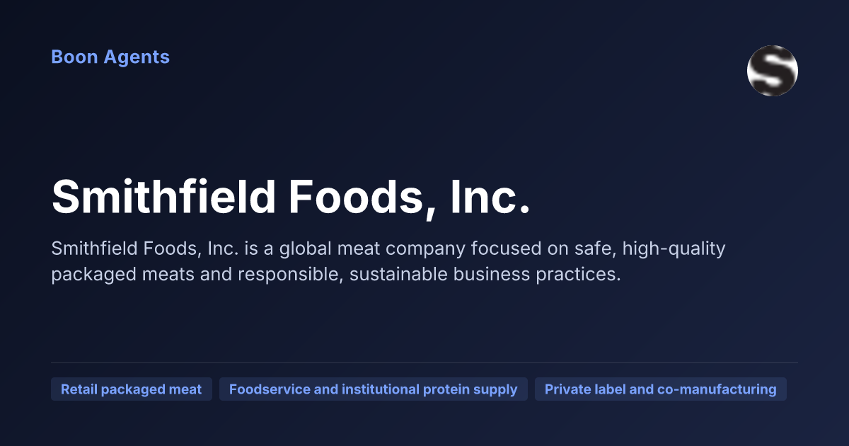 Smithfield Foods, Inc. — company overview