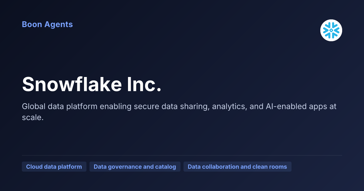 Snowflake Inc. — company overview
