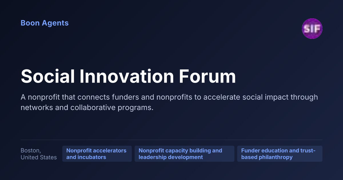 Social Innovation Forum — company overview