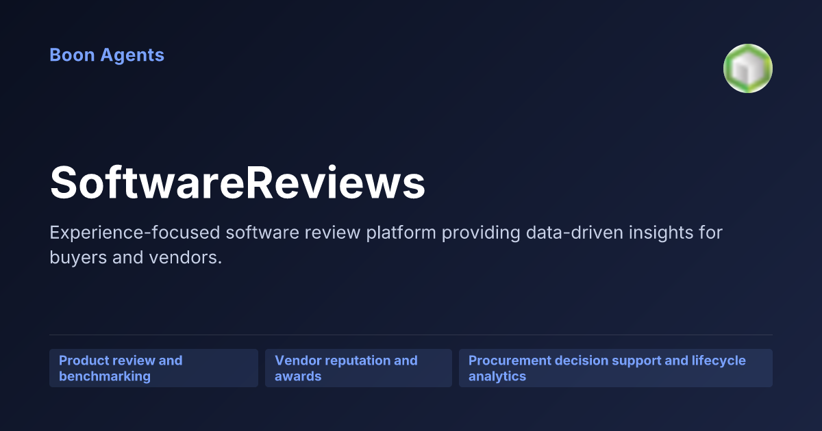 SoftwareReviews — company overview