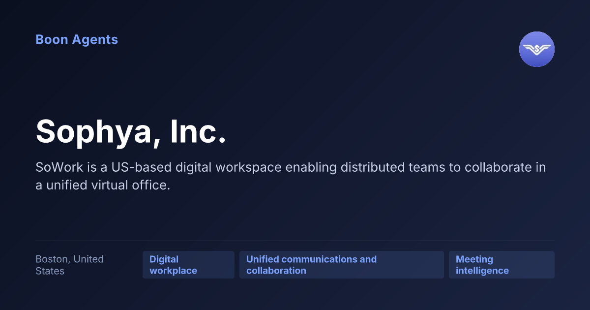 Sophya, Inc. — company overview