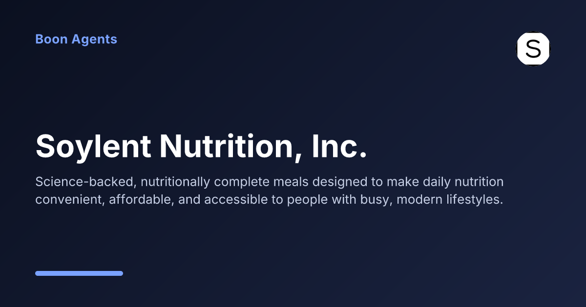 Soylent Nutrition, Inc. — company overview