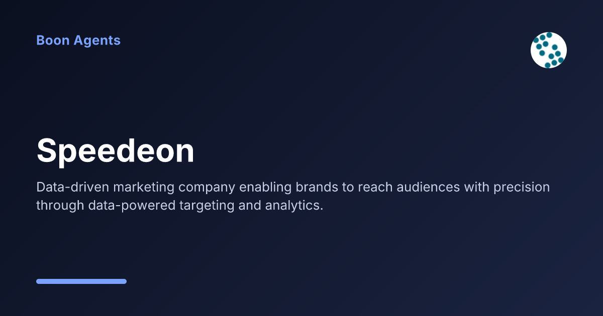Speedeon — company overview