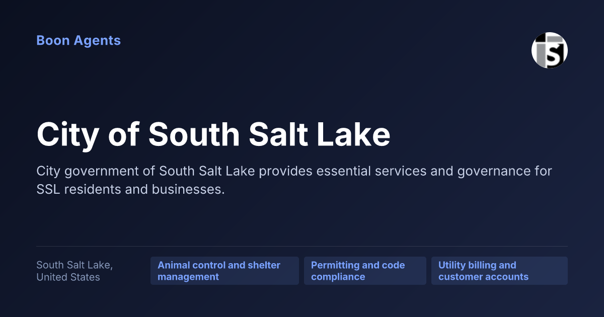 City of South Salt Lake — company overview