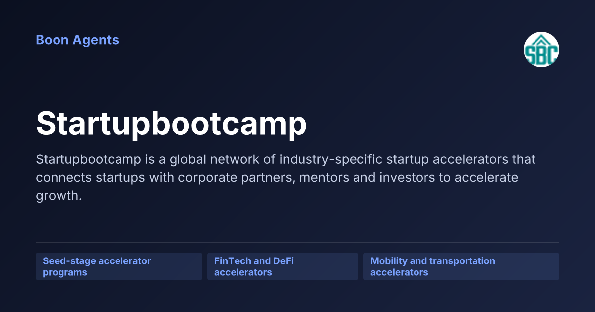 Startupbootcamp — company overview