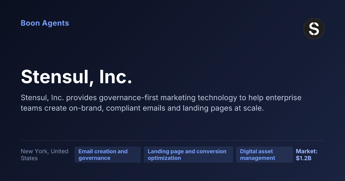 Stensul, Inc. — company overview