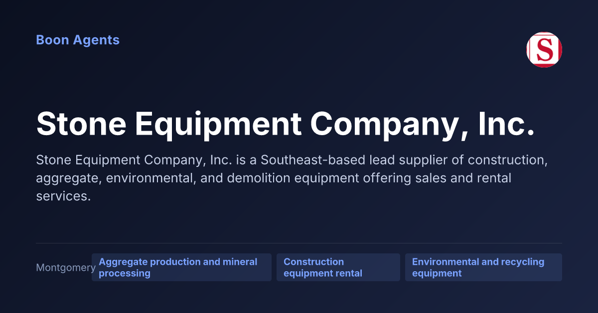 Stone Equipment Company, Inc. — company overview