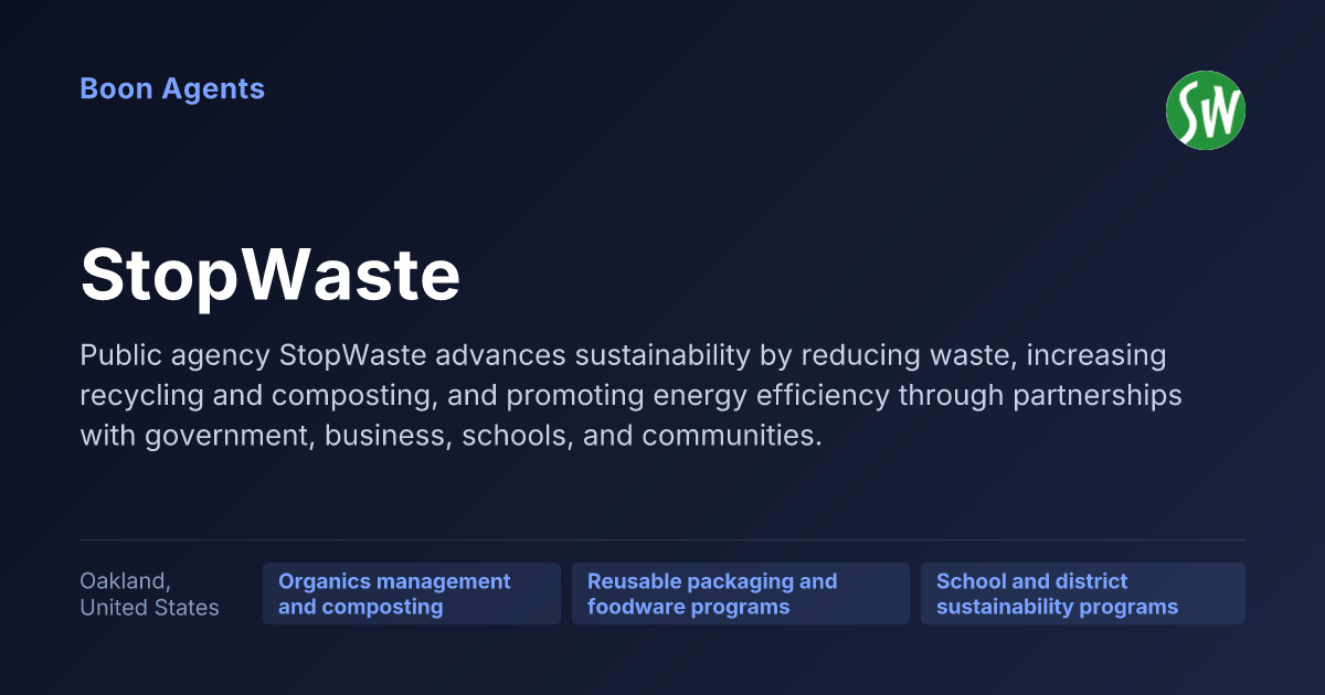 StopWaste — company overview