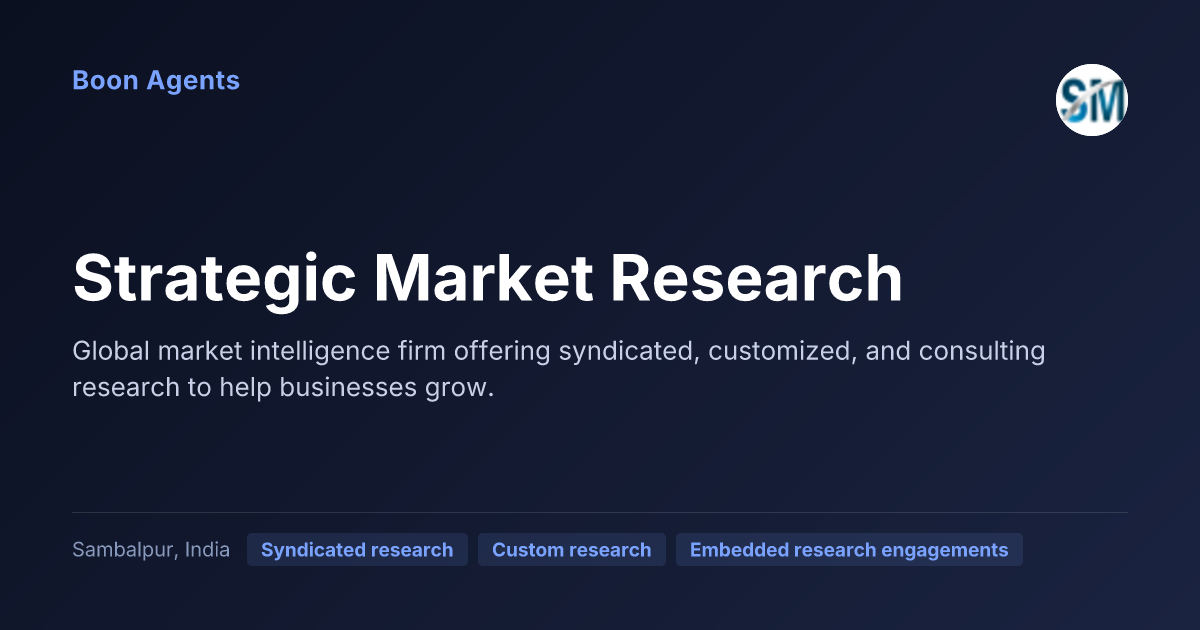 Strategic Market Research — company overview