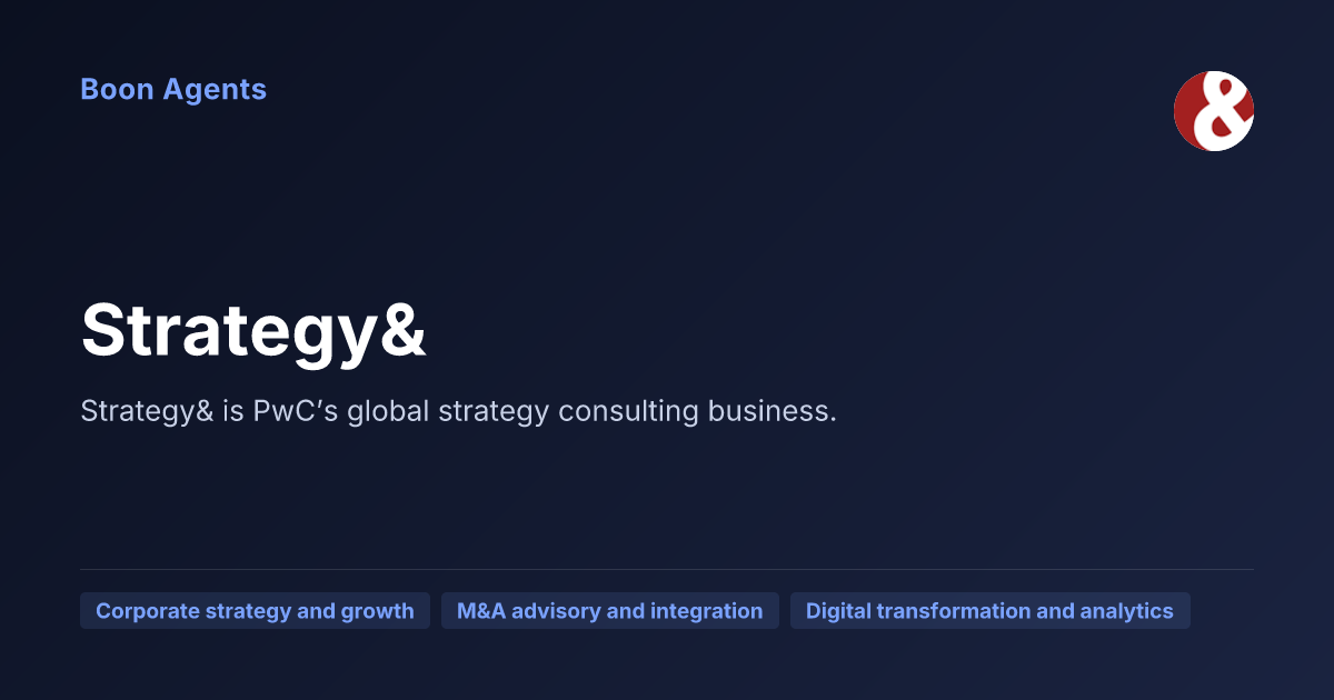 Strategy& — company overview