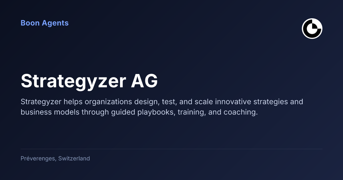 Strategyzer AG — company overview
