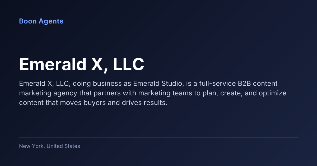 Emerald X, LLC — company overview