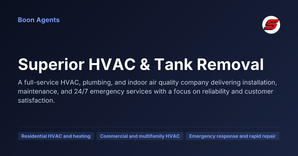 Superior HVAC & Tank Removal — company overview
