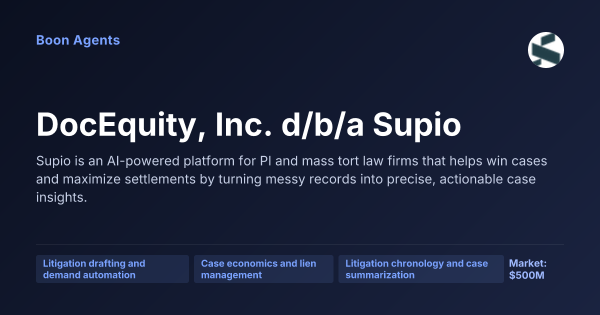 DocEquity, Inc. d/b/a Supio — company overview