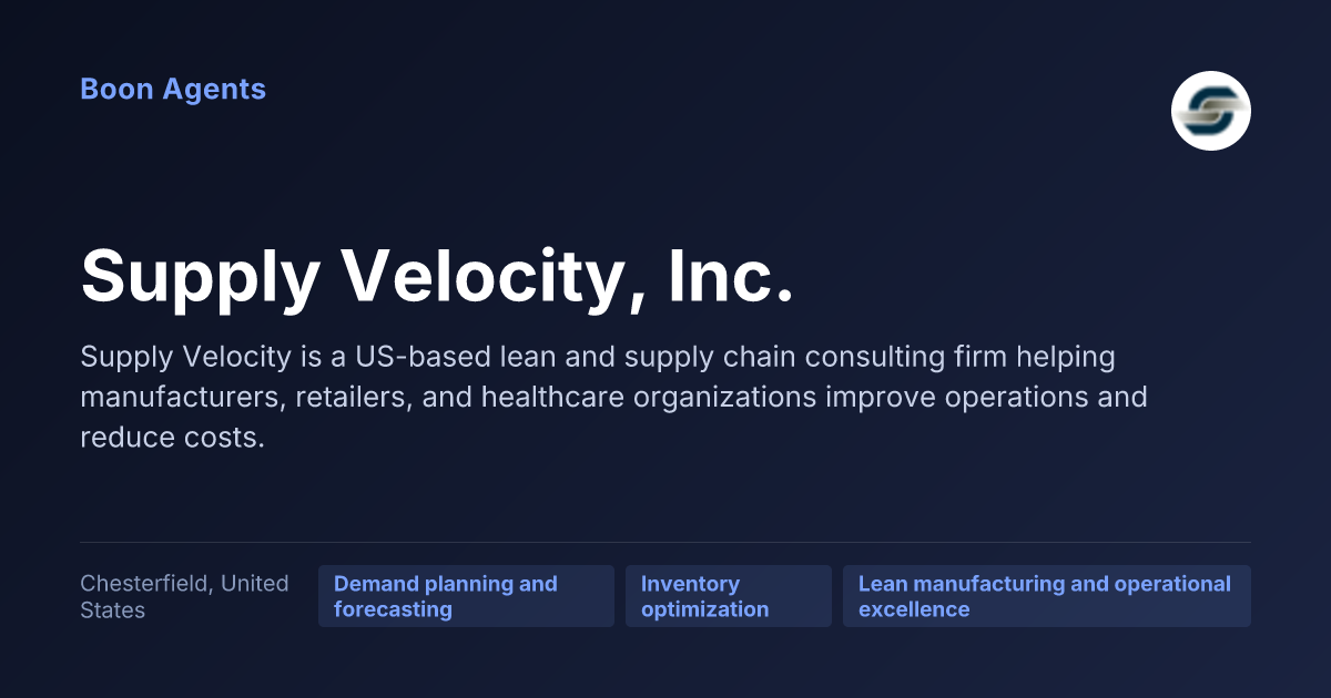Supply Velocity, Inc. — company overview