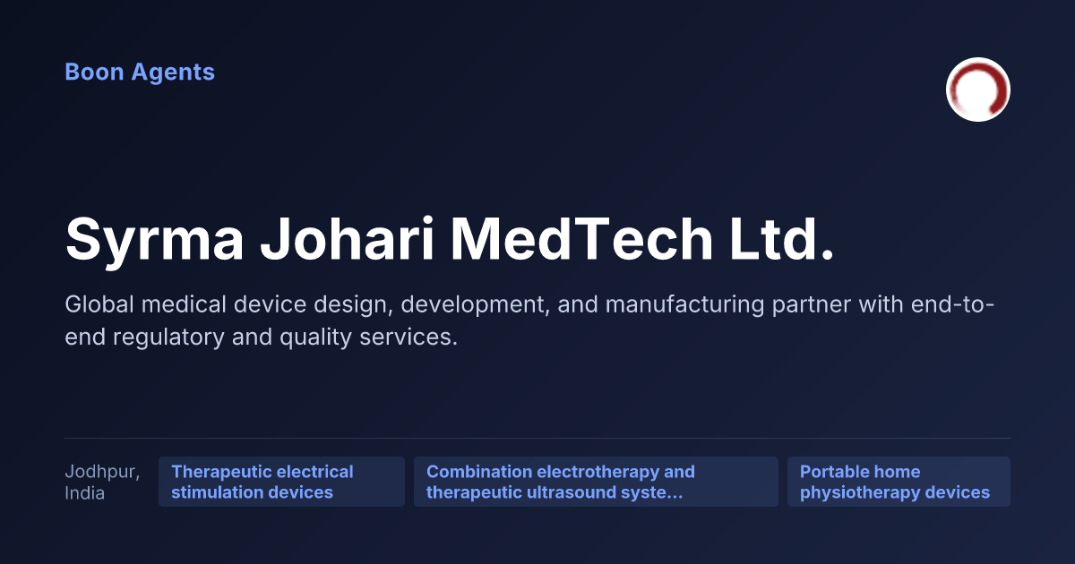 Syrma Johari MedTech Ltd. — company overview