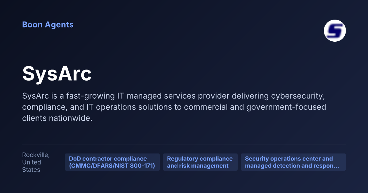 SysArc — company overview