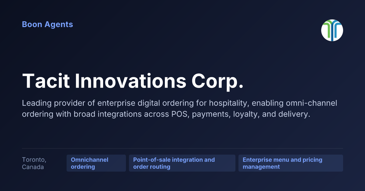 Tacit Innovations Corp. — company overview