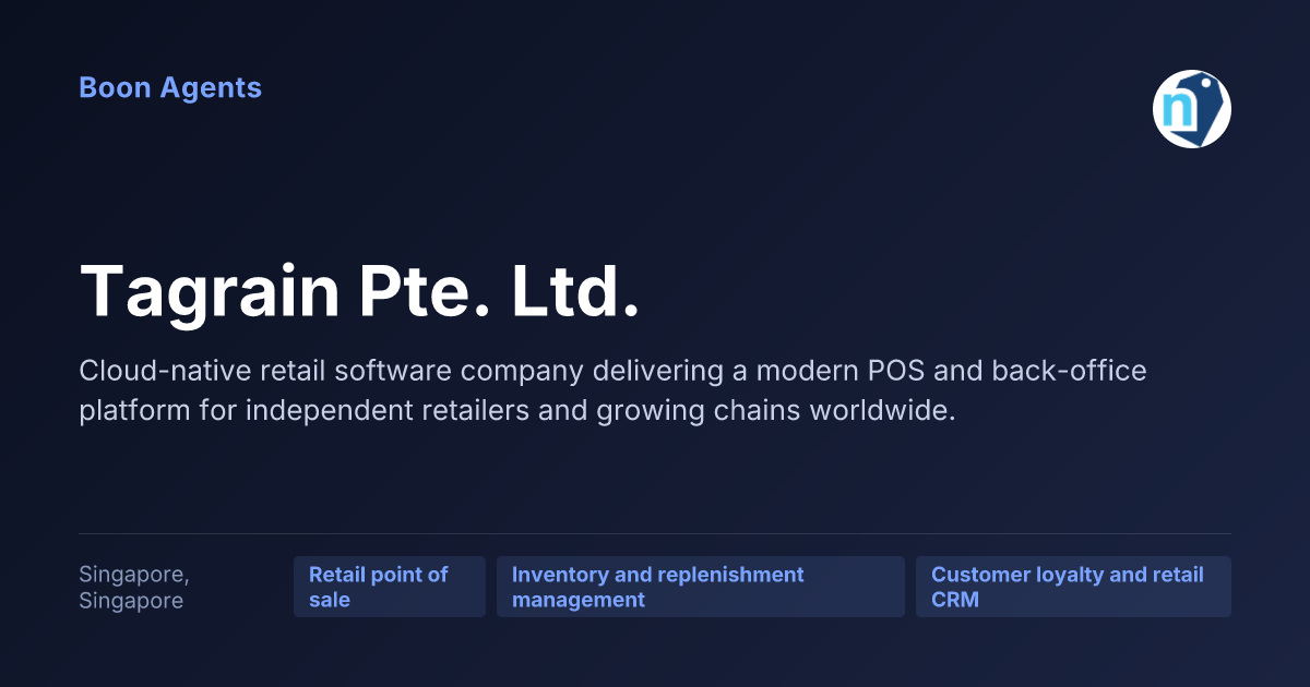 Tagrain Pte. Ltd. — company overview