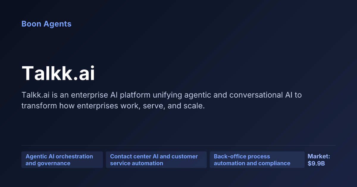 Talkk.ai — company overview
