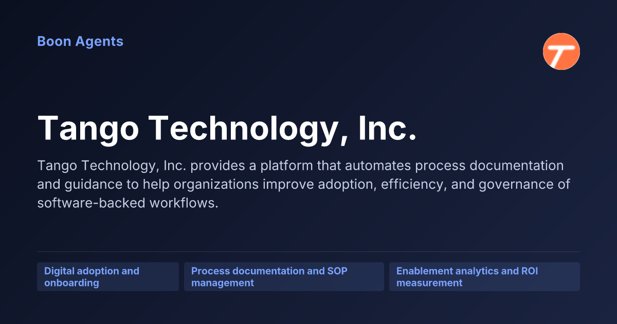 Tango Technology, Inc. — company overview