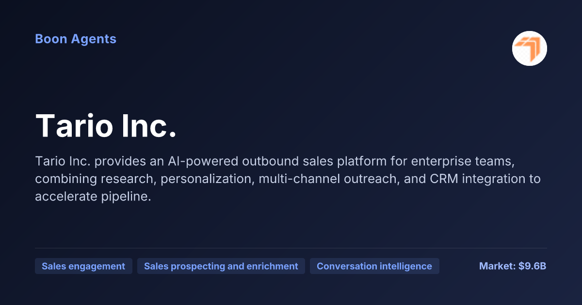Tario Inc. — company overview