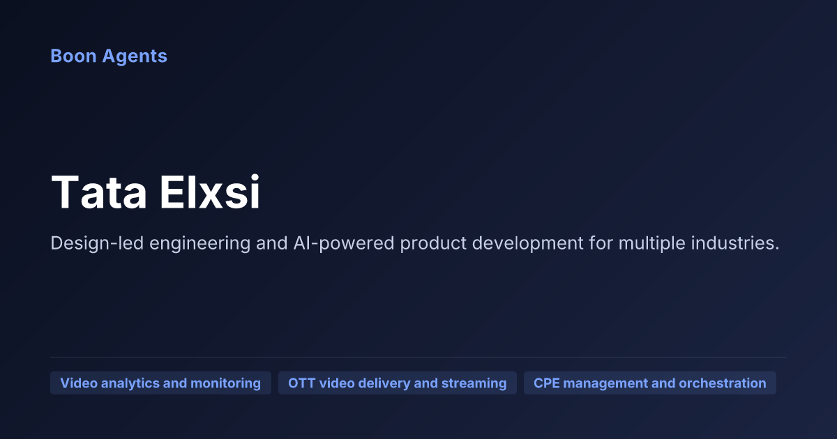 Tata Elxsi — company overview