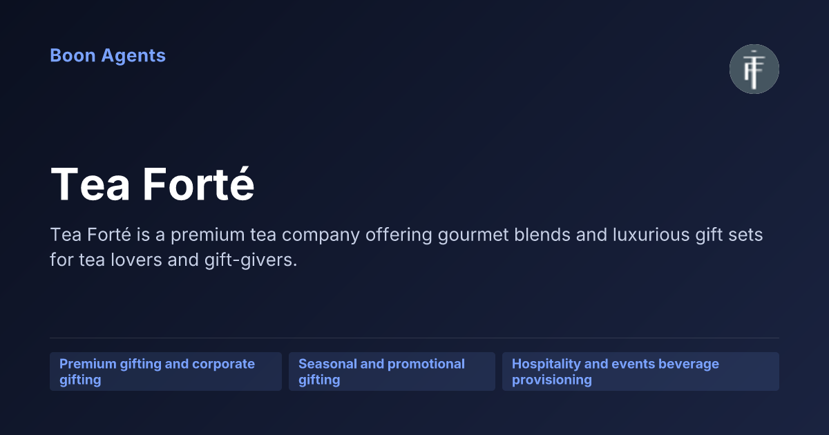 Tea Forté — company overview