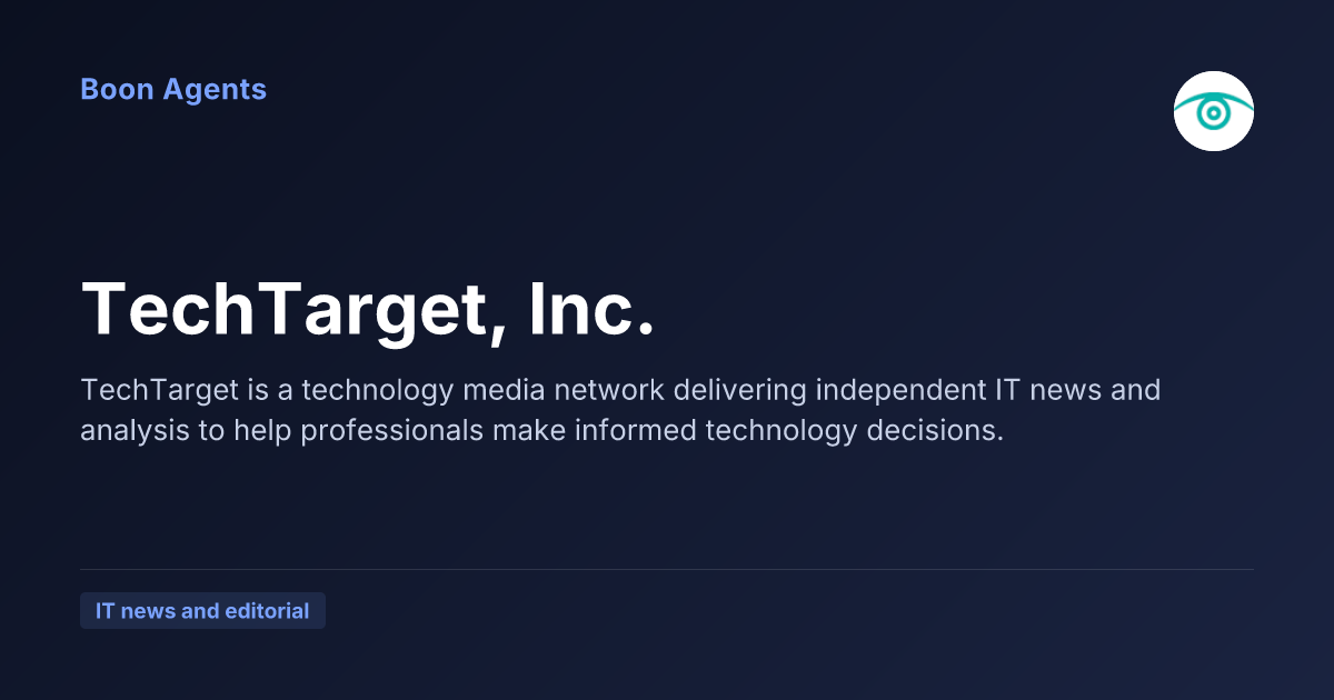 TechTarget, Inc. — company overview