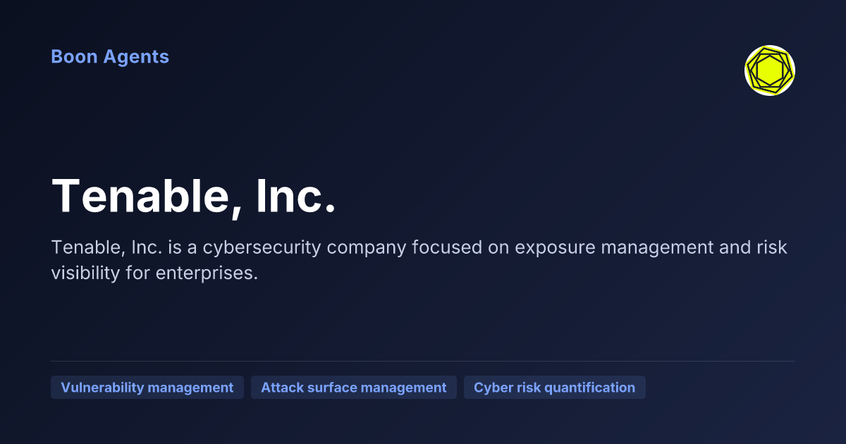 Tenable, Inc. — company overview