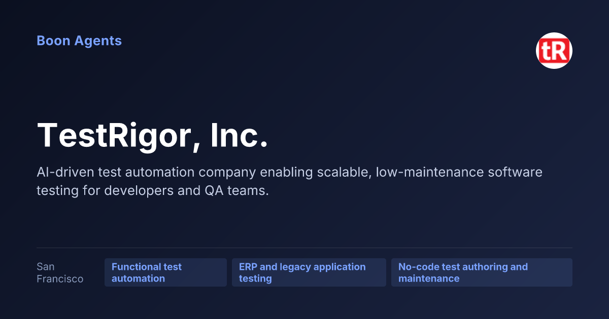 TestRigor, Inc. — company overview