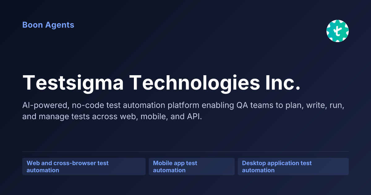 Testsigma Technologies Inc. — company overview