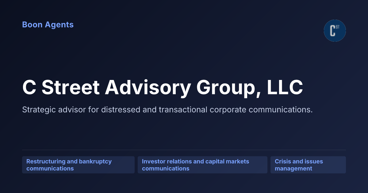 C Street Advisory Group, LLC — company overview