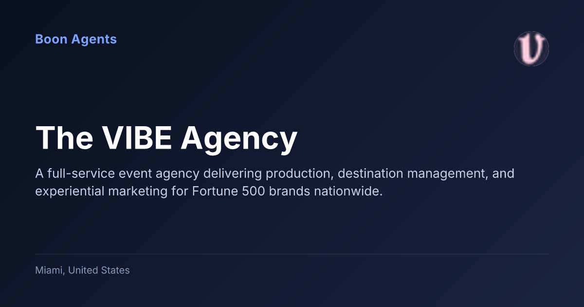 The VIBE Agency — company overview