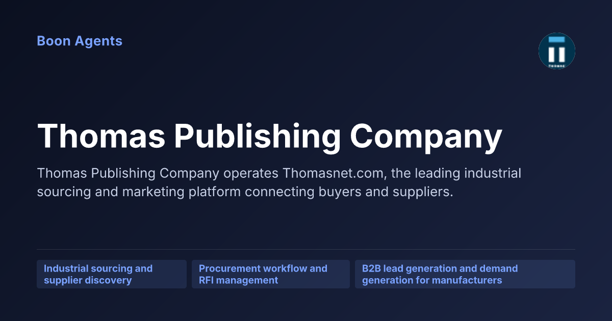 Thomas Publishing Company — company overview