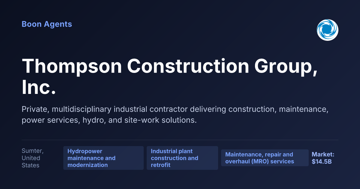 Thompson Construction Group, Inc. — company overview