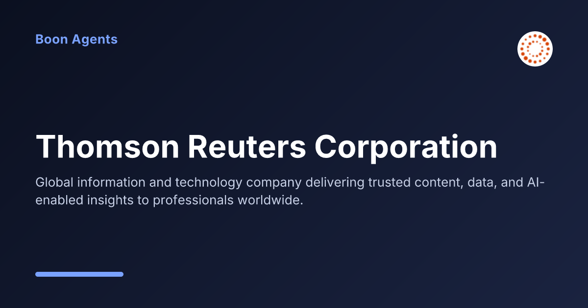Thomson Reuters Corporation — company overview