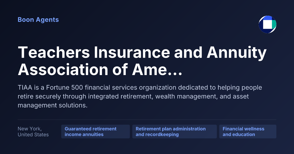 Teachers Insurance and Annuity Association of America — company overview