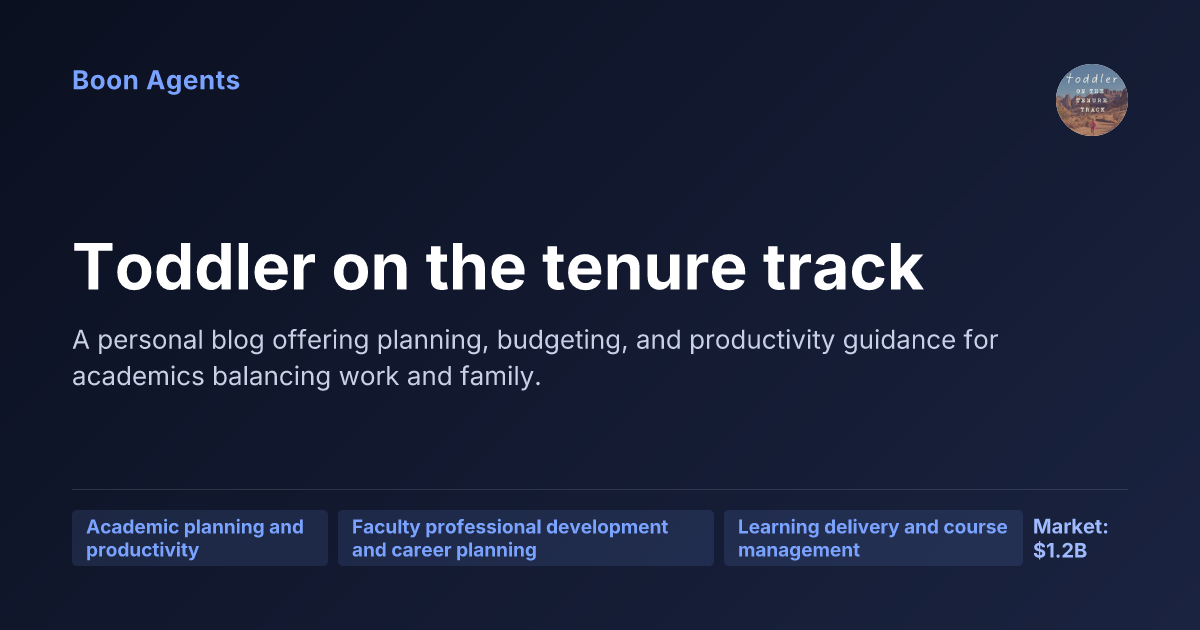 Toddler on the tenure track — company overview
