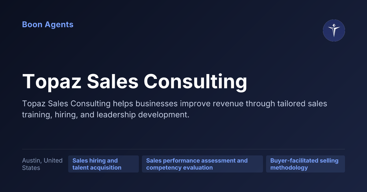 Topaz Sales Consulting — company overview