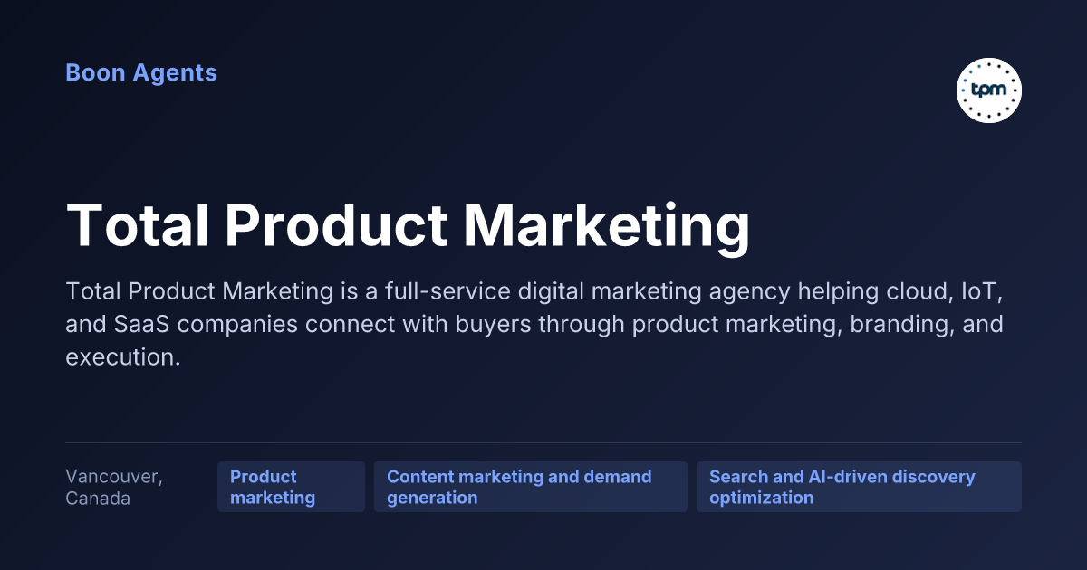 Total Product Marketing — company overview