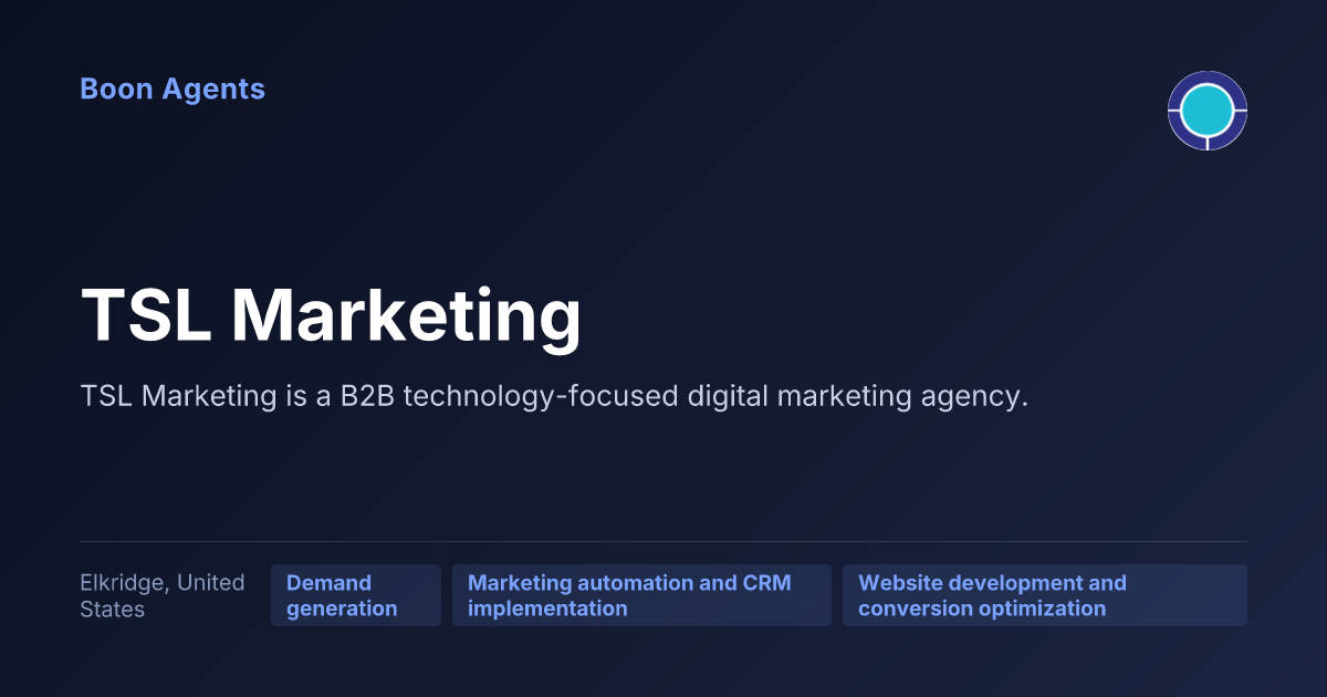 TSL Marketing — company overview