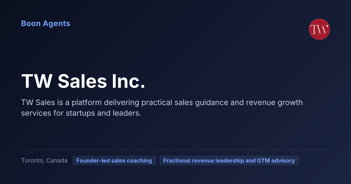 TW Sales Inc. — company overview