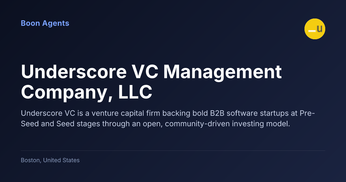 Underscore VC Management Company, LLC — company overview