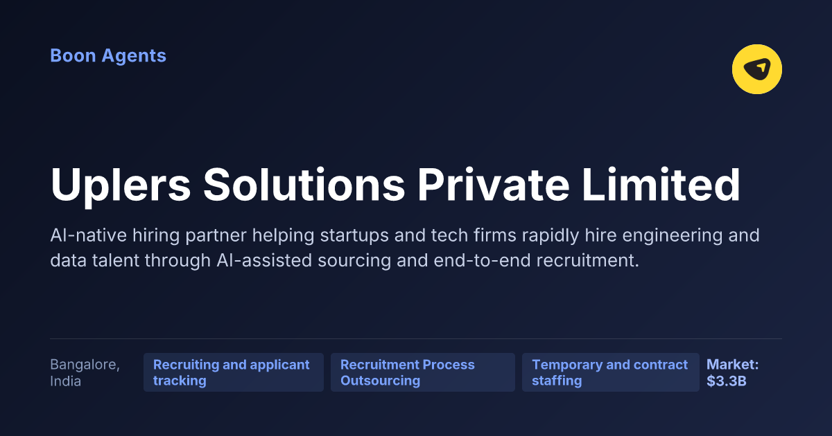Uplers Solutions Private Limited — company overview