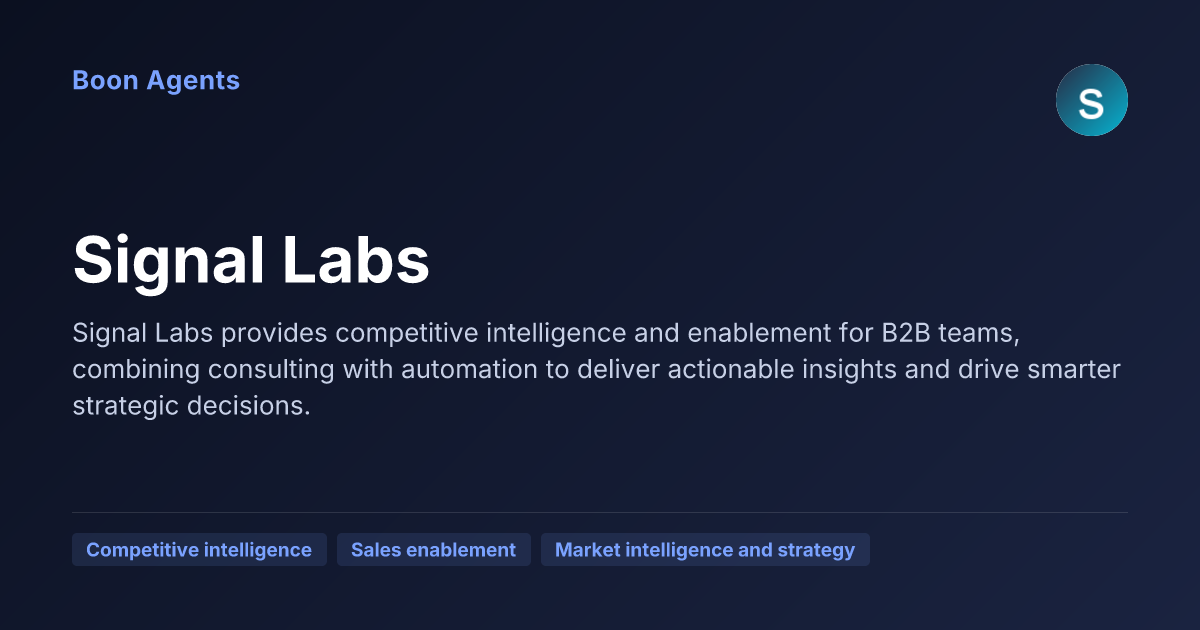 Signal Labs — company overview