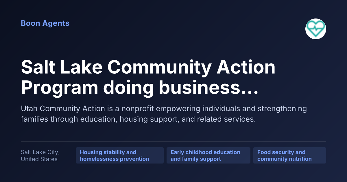 Salt Lake Community Action Program doing business as Utah Community Action — company overview