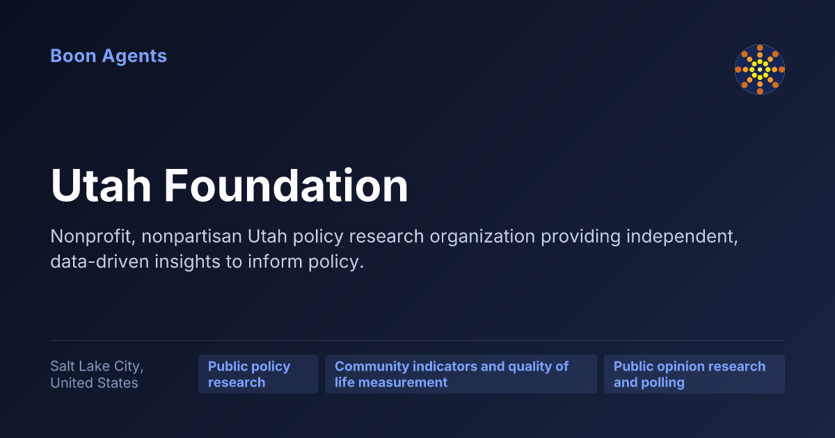 Utah Foundation — company overview