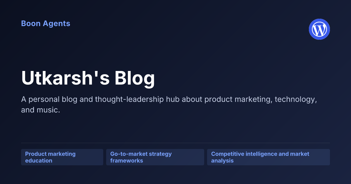 Utkarsh's Blog — company overview
