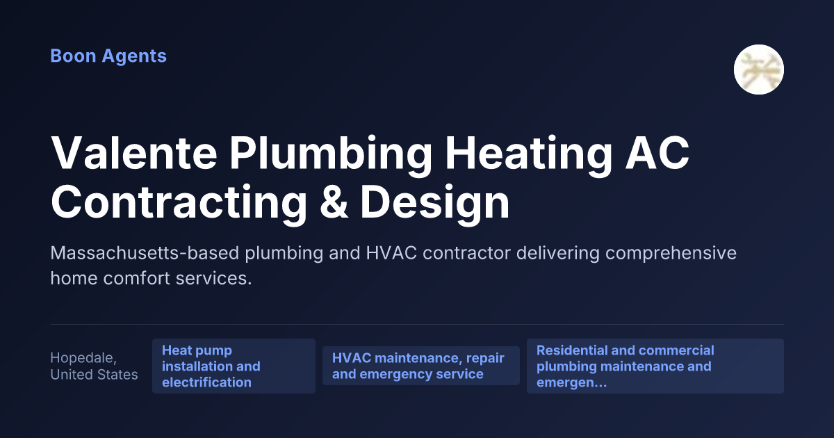 Valente Plumbing Heating AC Contracting & Design — company overview